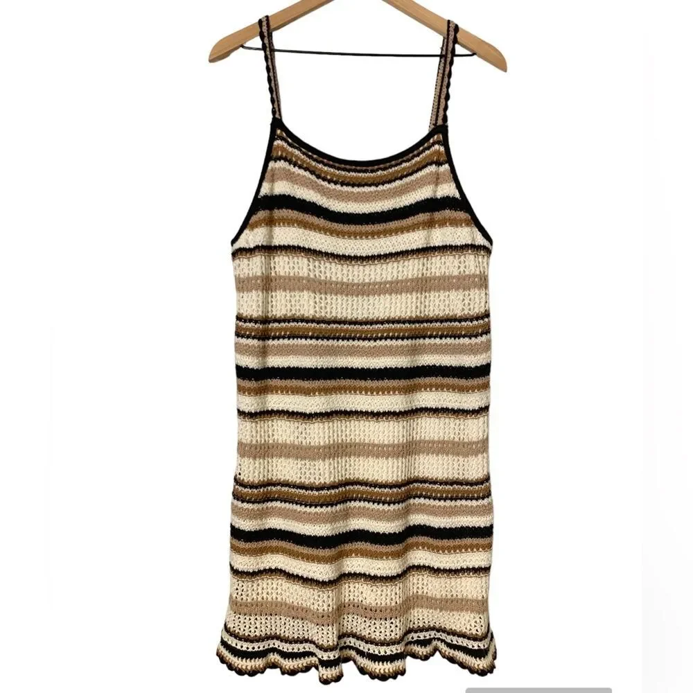 NWT AEO Crochet 100% Cotton mini Dress. Size Large